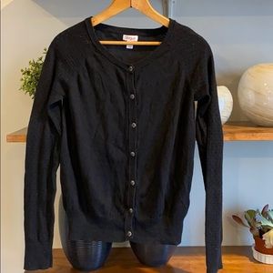 EUC Cat & Jack Black Cardigan w detailed sleeves